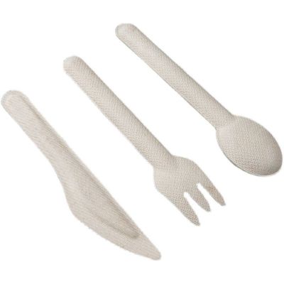 6'' Sugarcane Bagasse White Compostable Biodegradable Knives Forks