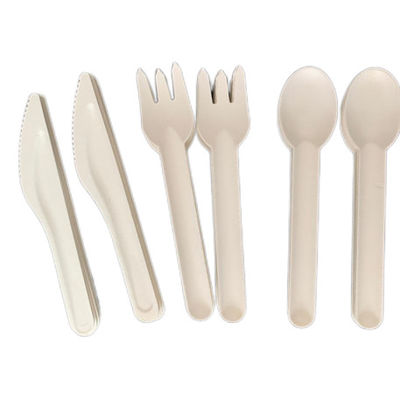 6'' Sugarcane Bagasse White Compostable Biodegradable Knives Forks
